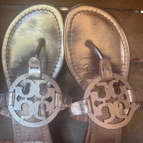Tory Burch Miller Sandals in Rose Gold Size 6.5 - Picture 4 of 7